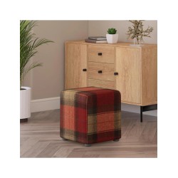 Tartan Fabric Cube Seating Tartan