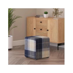 Tartan Fabric Cube Seating Tartan