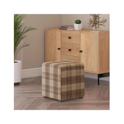 Tartan Fabric Cube Seating Tartan