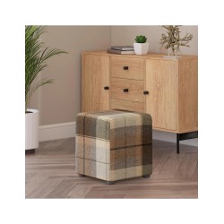 Tartan Fabric Cube Seating Tartan