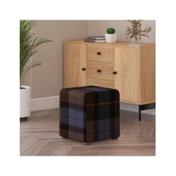 Tartan Fabric Cube Seating Tartan