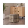 Tartan Fabric Cube Seating Tartan