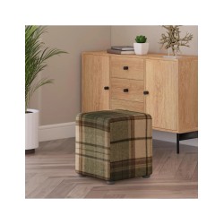 Tartan Fabric Cube Seating Tartan