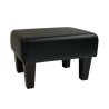 Faux Leather Cube Seating Black Faux Leather