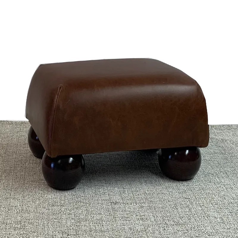 Italian Leather Small Footstools